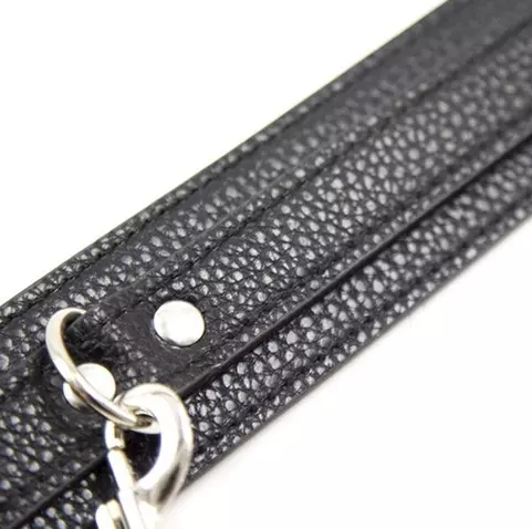 Halsband mit Metallkette Pety Schwarz – 3/4