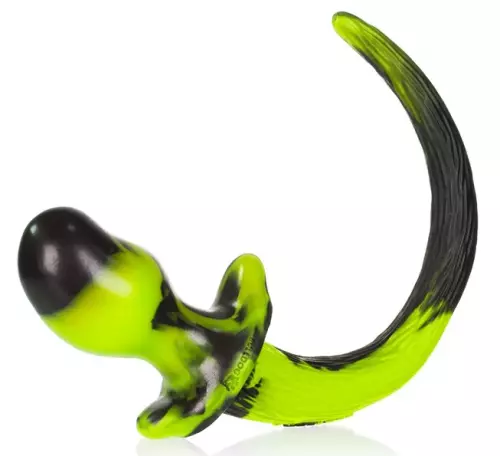 Plug Puppy Tail Bulldog Schwanz Gelb 11,5 x 6cm – 3/4