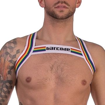 Elastisches Harness Barcode Pride Weiß