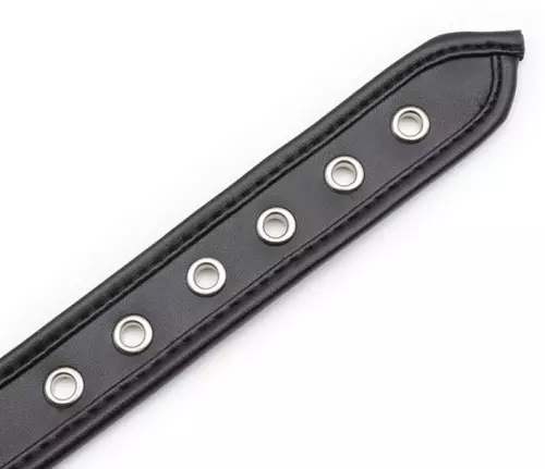 O Ring Halsband Kunstleder Schwarz – 3/3