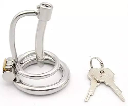 Keuschheitskäfig mit Urethra-Stab 5cm - Durchmesser 8mm – 5/5