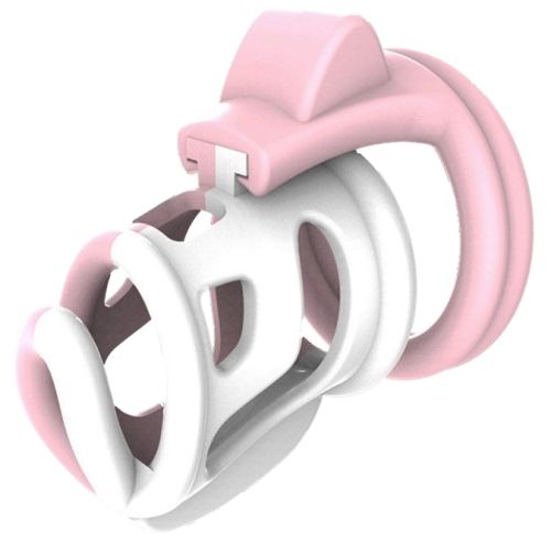 Keuschheitskäfig Cock Cuff 7,5 x 3 cm Rosa-Weiß