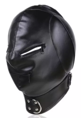 Kopfhaube Thicker Ear Kunstleder Schwarz – 5/7