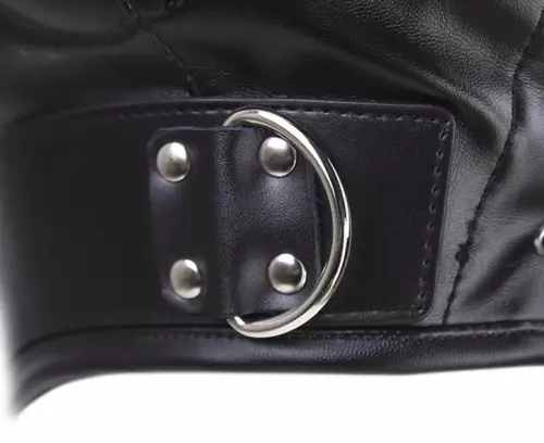 Kopfhaube Thicker Ear Kunstleder Schwarz – 7/7