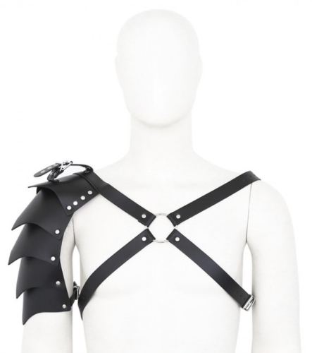 Harness mit Schulterstück Gladiator Kunstleder Schwarz