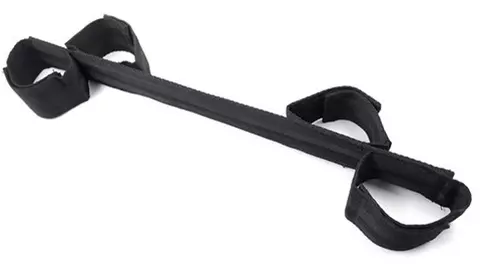 Flache Stange mit 4 Klettverschluss-Handschellen 45cm – 1/7
