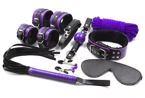 Coffret Fur Lined 8-teilig Violett-Schwarz – 1/6