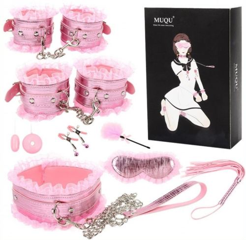 Koffer BDSM Spitze Light 8 Teile Rosa