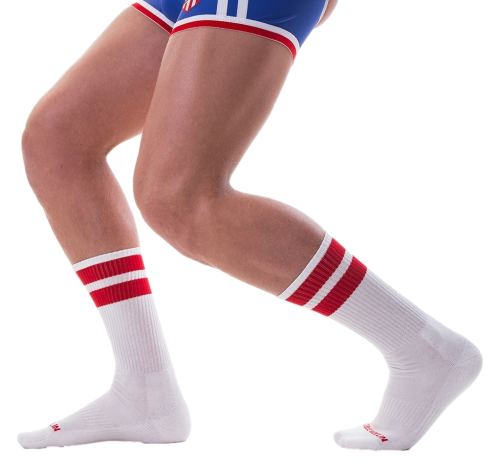 Gym Socks White-Red