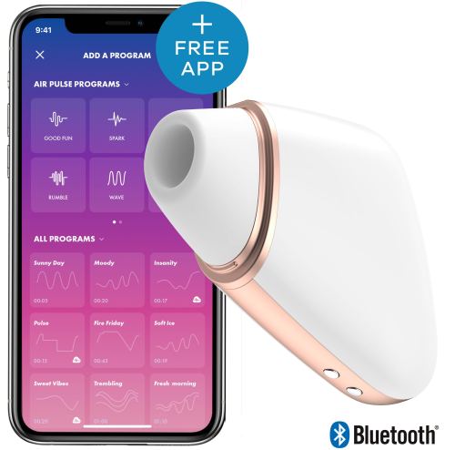Connected Clitoris Stimulator Love Triangle Satisfyer White