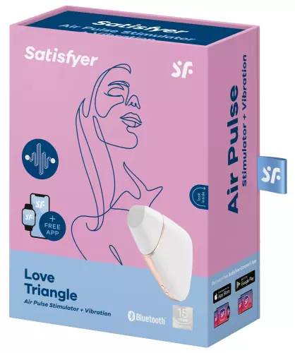 Verbundener Klitoris-Stimulator Love Triangle Satisfyer Weiß – 2/9