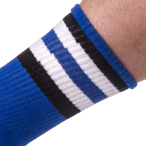 Sokken Half Fetish Stripes Blauw Zwart Wit – 2/2