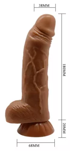 Realistic Dildo Angelo 15 x 4 cm Brown – 3/4