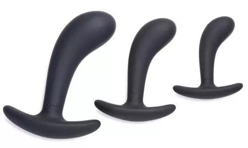 Pack mit 3 Analtieren Trainer Silikon Dark Delights Schwarz – 1/8