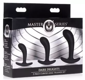 Pack mit 3 Analtieren Trainer Silikon Dark Delights Schwarz – 2/8