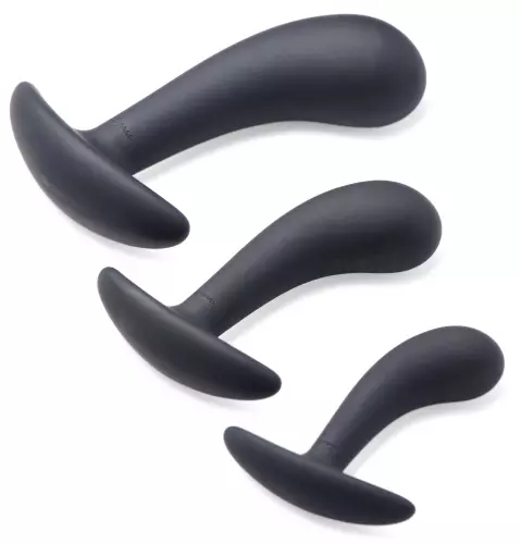 Pack mit 3 Analtieren Trainer Silikon Dark Delights Schwarz – 5/8