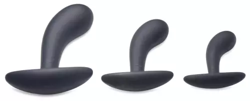 Pack mit 3 Analtieren Trainer Silikon Dark Delights Schwarz – 6/8
