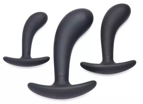 Pack mit 3 Analtieren Trainer Silikon Dark Delights Schwarz – 8/8
