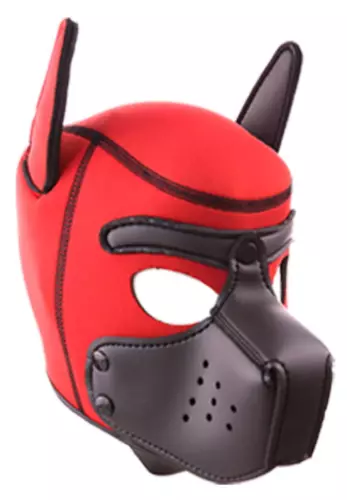 Maske PUPPY Neopren Rot-Schwarz – 1/2