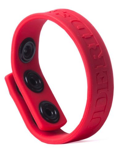 Silicone Cockring 3 Snaps Red