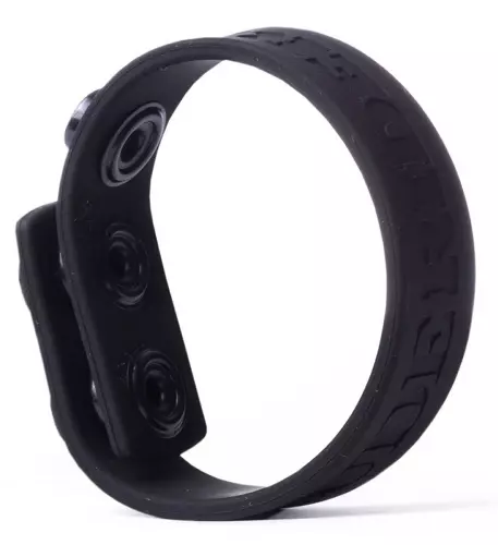 Cock Ring Silikon 3 Druckknöpfe Schwarz – 2/2