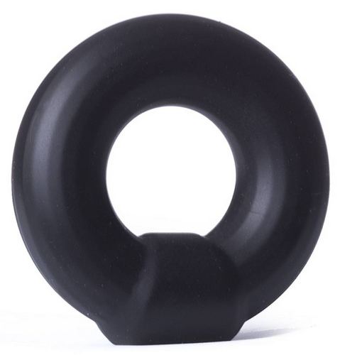 Silicone Cockring Knob Black