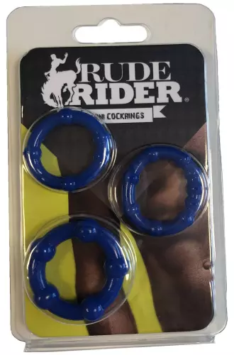 Pack mit 3 flexiblen Mini-Cockrings Blau – 2/4