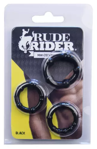Pack mit 3 flexiblen Mini-Cockrings Schwarz – 2/4
