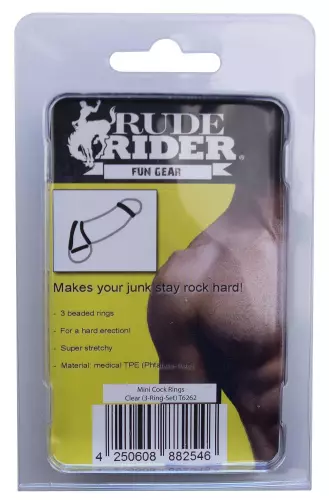 Pack mit 3 flexiblen Mini-Cockrings Transparent – 4/4