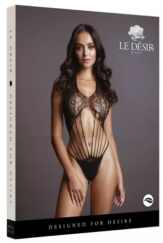 Body Strappy Lace Teddy Schwarz – 3/4