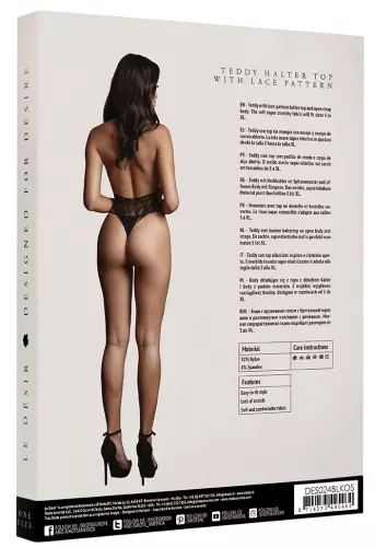 Body Strappy Lace Teddy Schwarz – 4/4