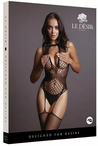 Sexy Kombi Contrast Suspender Schwarz – 3/6