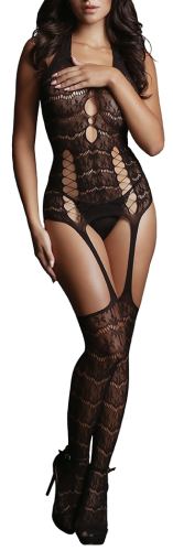 Combi sexy Lace Suspender Schwarz