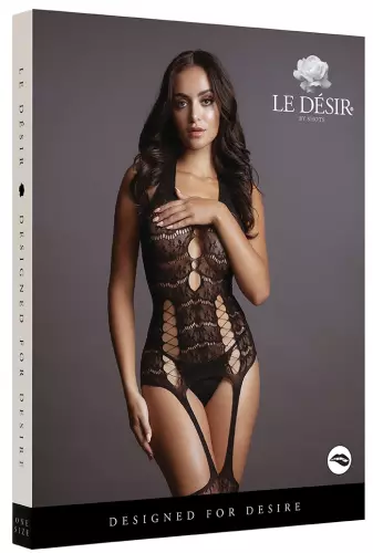 Combi sexy Lace Suspender Schwarz – 3/6