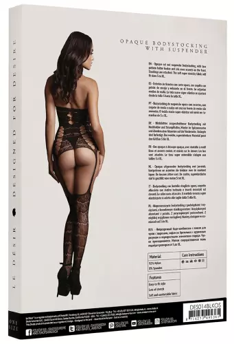 Combi sexy Lace Suspender Schwarz – 4/6