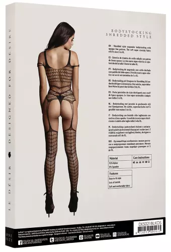 Combi sexy Shredded Zwart – 4/6