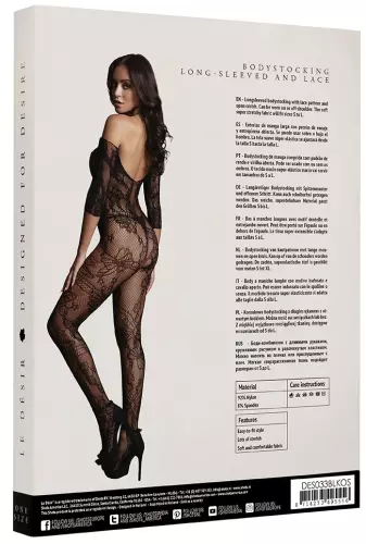 Combi sexy Lace Sleeved Schwarz – 4/6