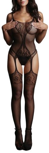 Combi sexy Fishnet Lace Schwarz