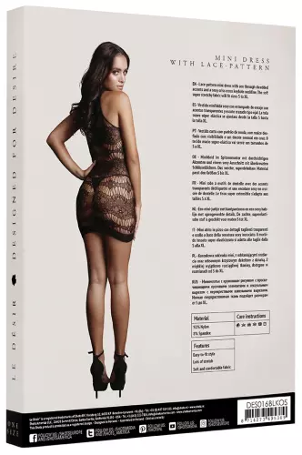 Robe sexy Criss Cross Neck Schwarz – 4/4