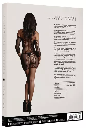 Robe sexy Duo Net Sleeved Schwarz – 4/4