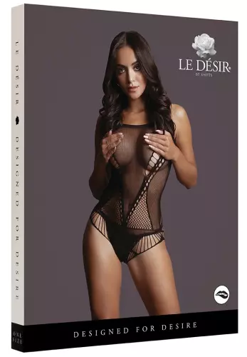 Body Contrast Net Teddy Schwarz – 3/4