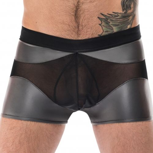 Boxer sexy IRON CLAD Schwarz-Silber
