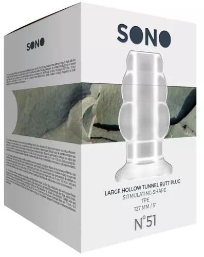 Plug Tunnel Hollow Sono N51 - 11 x 7.1 cm Transparent – 2/4