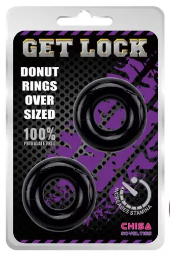 Set aus 2 weichen Cockrings Donut Schwarz – 2/4