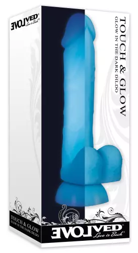 Leuchtender Dildo Touch & Glow 15 x 4 cm Blau – 2/4