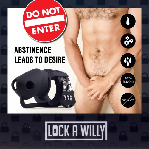 Keuschheitskäfig Lock A Willy 11 x 3cm Schwarz – 3/6