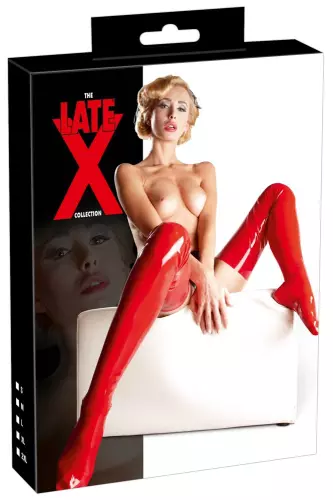 Latex-Strümpfe Rot – 2/3