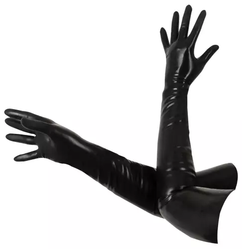 Lange Latex-Handschuhe BDSM-Outfit Schwarz – 4/6