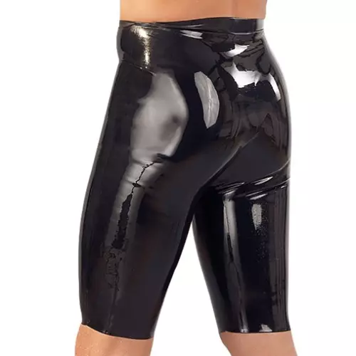Radsport-Shorts aus Latex mit Penisschutz – 2/4