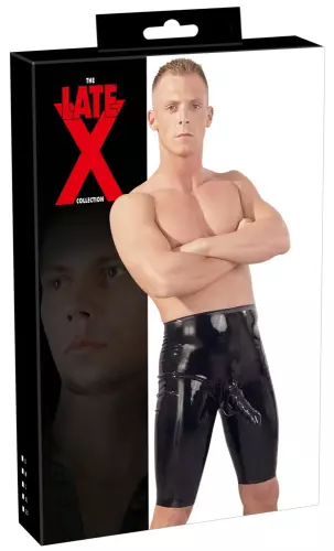 Radsport-Shorts aus Latex mit Penisschutz – 3/4